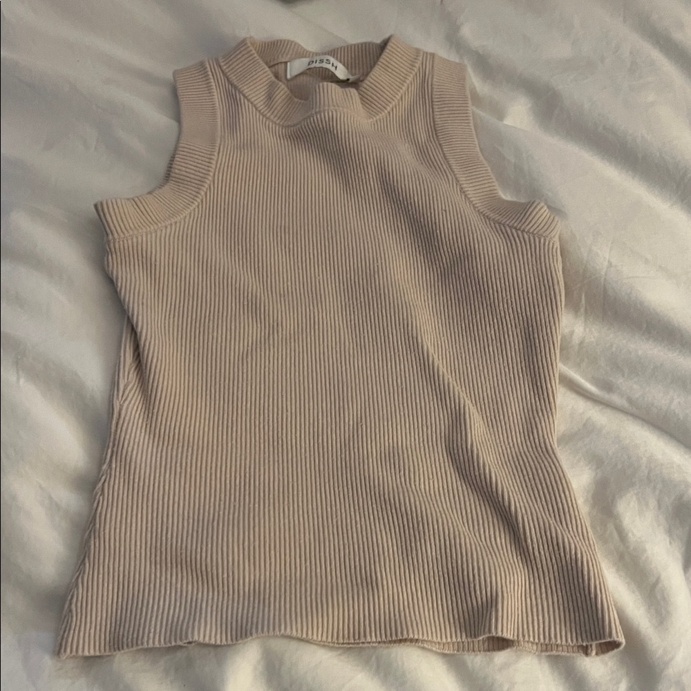 DISSH cropped tank tan AU6
